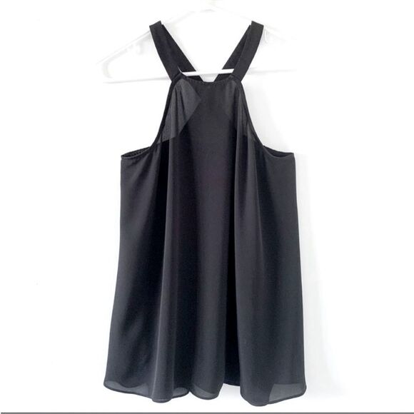 Express Black Split Back Tunic Tank - Picture 1 of 6